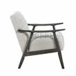 Lexicon Greeley Upholstered Wood & Velvet Accent Chair in Pearl/Brick Gray
