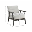 Lexicon Greeley Upholstered Wood & Velvet Accent Chair in Pearl/Brick Gray