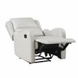 Lexicon Durant Upholstered Faux Leather & Wood Manual Recliner in Taupe