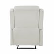 Lexicon Durant Upholstered Faux Leather & Wood Manual Recliner in Taupe