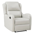Lexicon Durant Upholstered Faux Leather & Wood Manual Recliner in Taupe
