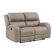 Lexicon Pagosa 2-Piece Polished Microfiber Reclining Sofa Set in Brown