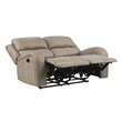 Lexicon Pagosa 2-Piece Polished Microfiber Reclining Sofa Set in Brown