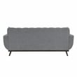 Lexicon Everton Chenille Reversible Sofa Chaise with Tufted Back in Gray