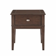 Lexicon Claremore 1-Drawer Contemporary Wood End Table in Brown