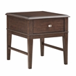 Lexicon Claremore 1-Drawer Contemporary Wood End Table in Brown