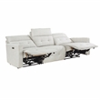Lexicon Salida Fabric Power Double Reclining Sofa with Power Headrests in White