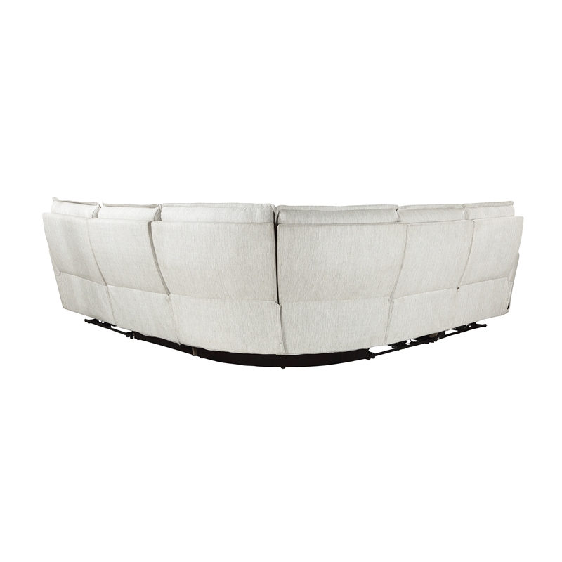 Lexicon Salida 5-Piece Fabric Modular Power Reclining Sectional in White