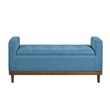 Lexicon Brigitte Fabric Lift Top Storage Bench in Blue