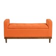 Lexicon Brigitte Fabric Lift Top Storage Bench in Orange
