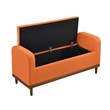 Lexicon Brigitte Fabric Lift Top Storage Bench in Orange