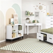 Lexicon Garretson 4-Shelves Wood Bookcase in 2-tone finish (White and Gray)