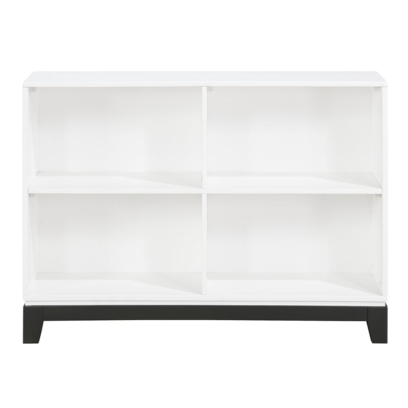 Lexicon Garretson 4-Shelves Wood Bookcase in 2-tone finish (White and Gray)
