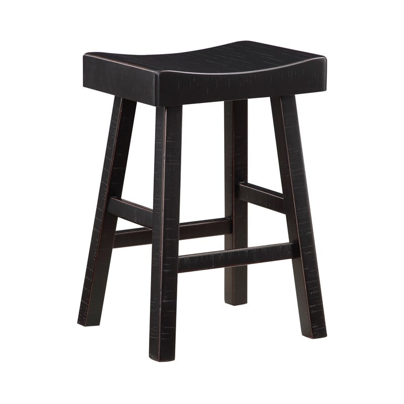 Lexicon Caspian 4-Piece Pack Wood Counter Height Set in Black