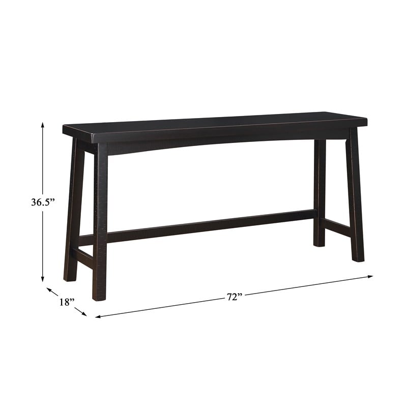 Lexicon Caspian 4-Piece Pack Wood Counter Height Set in Black