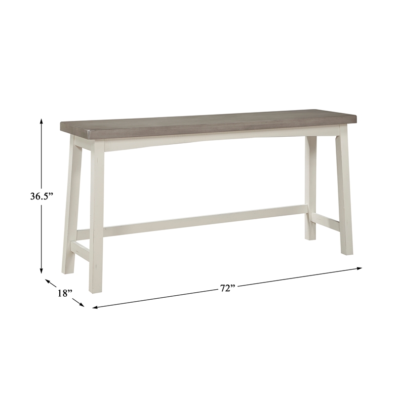 Lexicon Caspian 4-Pcs Pack Wood Counter Height Set in 2-Tone (White and Coffee)