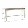 Lexicon Caspian 4-Pcs Pack Wood Counter Height Set in 2-Tone (White and Coffee)
