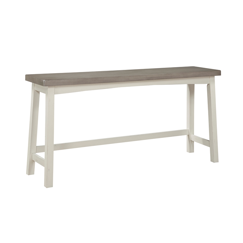 Lexicon Caspian 4-Pcs Pack Wood Counter Height Set in 2-Tone (White and Coffee)