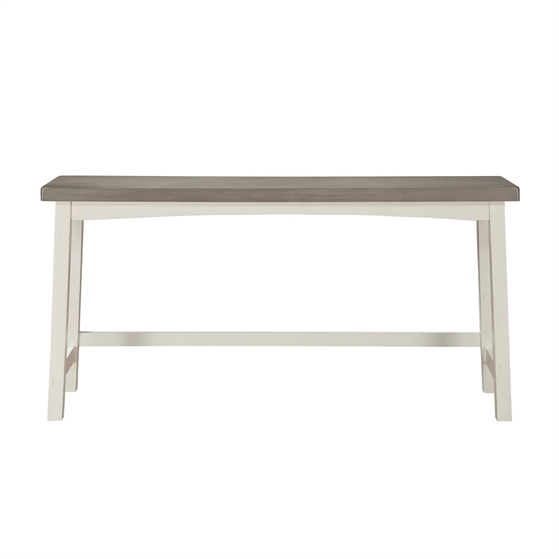 Lexicon Caspian 4-Pcs Pack Wood Counter Height Set in 2-Tone (White and Coffee)