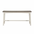 Lexicon Caspian 4-Pcs Pack Wood Counter Height Set in 2-Tone (White and Coffee)