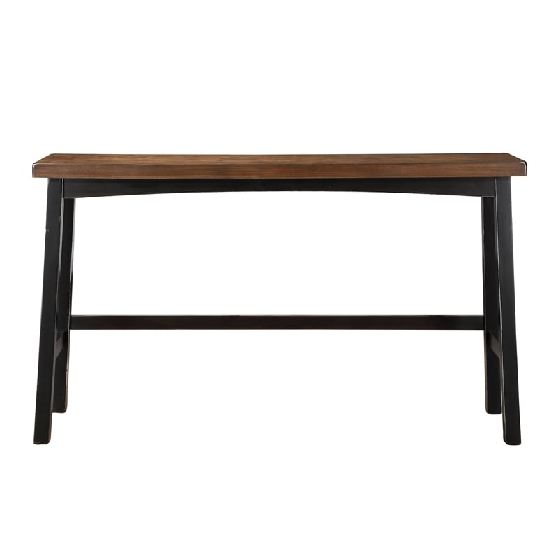 Lexicon Caspian 4-Pcs Pack Wood Pub Height Set in 2-Tone (Black and Brown)