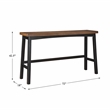 Lexicon Caspian 4-Pcs Pack Wood Pub Height Set in 2-Tone (Black and Brown)
