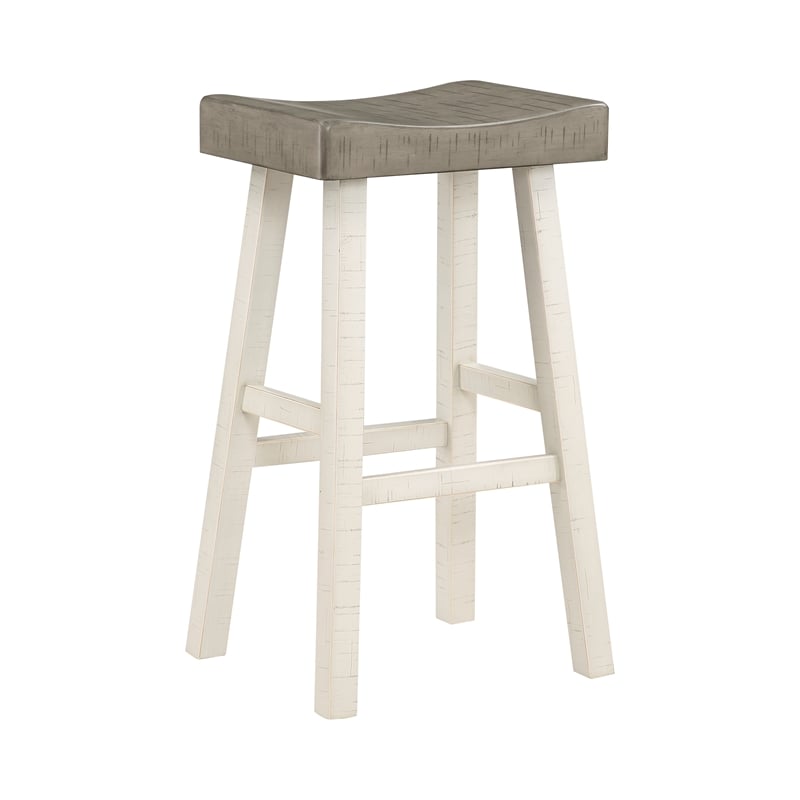 Lexicon Caspian 4-Pcs Pack Wood Pub Height Set in 2-Tone (White and Coffee)