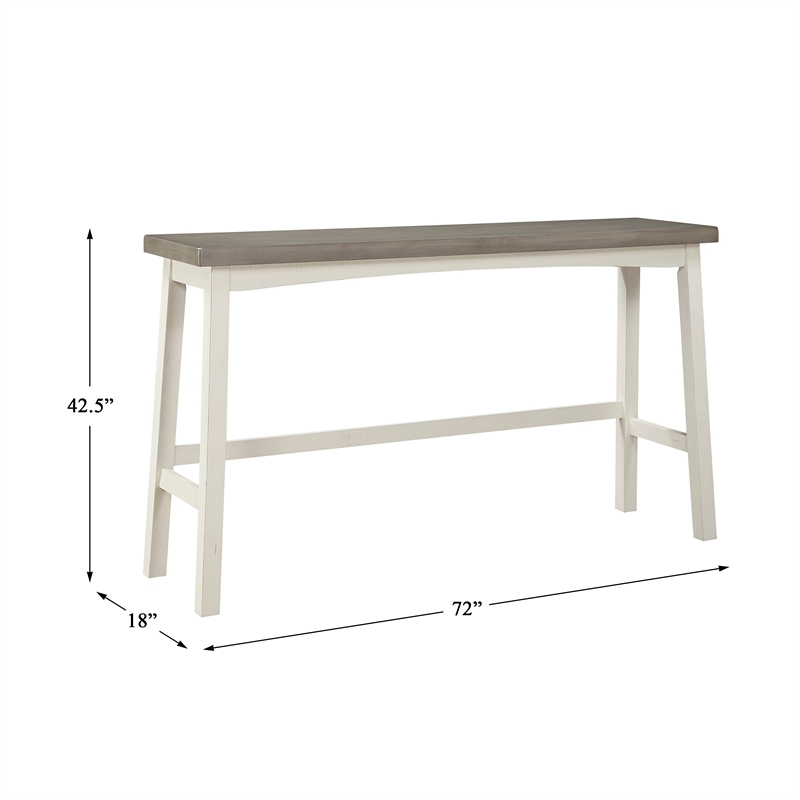 Lexicon Caspian 4-Pcs Pack Wood Pub Height Set in 2-Tone (White and Coffee)