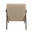 Lexicon Landers Wood and Velvet Accent Chair in Light Brown