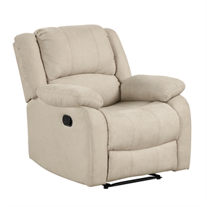 lexicon fairview fabric manual recliner in oatmeal