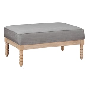 Lexicon Hampstead Fabric Ottoman in Gray