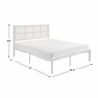 Lexicon Sanibel Metal Frame King Metal Platform Bed in White