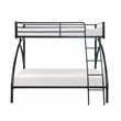 Lexicon Bailey Metal Frame Twin over Full Metal Bunk Bed in Black