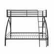 Lexicon Bailey Metal Frame Twin over Full Metal Bunk Bed in Black