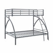 Lexicon Bailey Metal Frame Twin over Full Metal Bunk Bed in Gray
