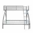 Lexicon Bailey Metal Frame Twin over Full Metal Bunk Bed in Gray