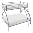Lexicon Bailey Metal Frame Twin over Full Metal Bunk Bed in Gray