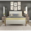 Lexicon Julian Chenille Queen Platform Bed in Beige