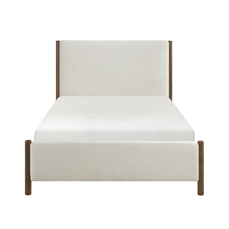 Lexicon Julian Chenille Queen Platform Bed in Beige