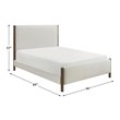 Lexicon Julian Chenille Queen Platform Bed in Beige