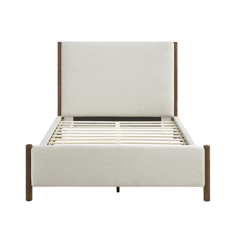 Lexicon Julian Chenille California King Platform Bed in Beige