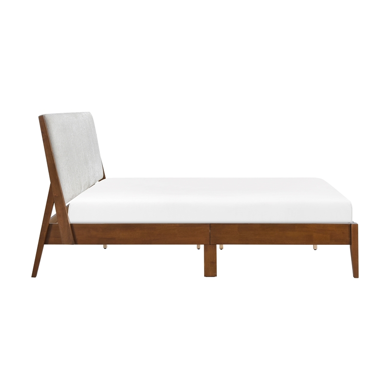 Lexicon Jasper Chenille Eastern King Platform Bed in Light gray
