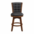 Lexicon Medford Faux leather Swivel Counter Height Chair in Black