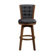 Lexicon Medford Faux leather Swivel Pub Height Chair in Black