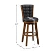Lexicon Medford Faux leather Swivel Pub Height Chair in Black