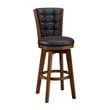 Lexicon Medford Faux leather Swivel Pub Height Chair in Black