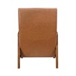 Lexicon Rupert Faux leather Accent Chair in Matt brown