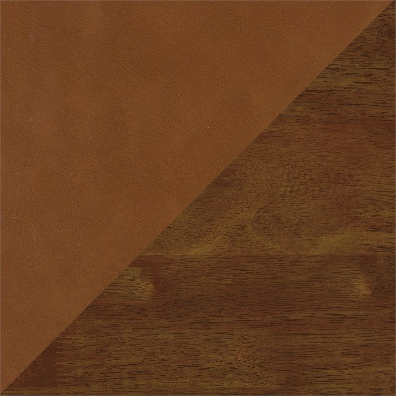 Lexicon Rupert Faux leather Accent Chair in Matt brown