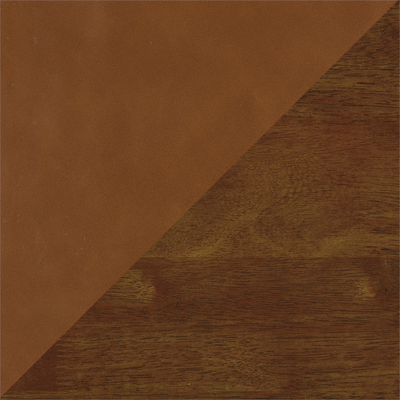 Lexicon Piers Faux leather Accent Chair in Matt brown