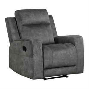 lexicon yates microfiber reclining chair in brownish gray